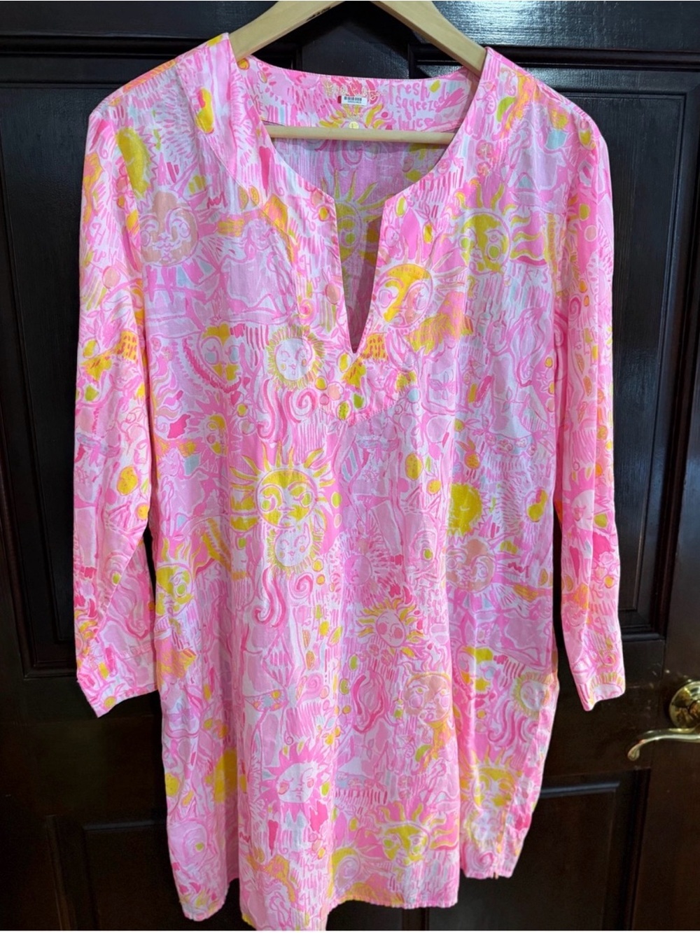 Lilly Pulitzer “Pink Pout More Kinis in the Keys” Marco Island tunic sz large